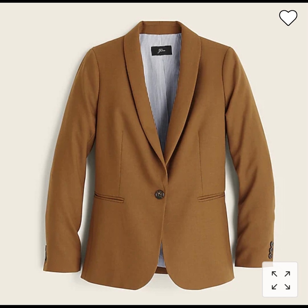 J.Crew Parke Blazer in Wool, Camel, size 2